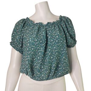 Woman's American Eagle Backless Tie-Back Floral Cropped Top sz Large